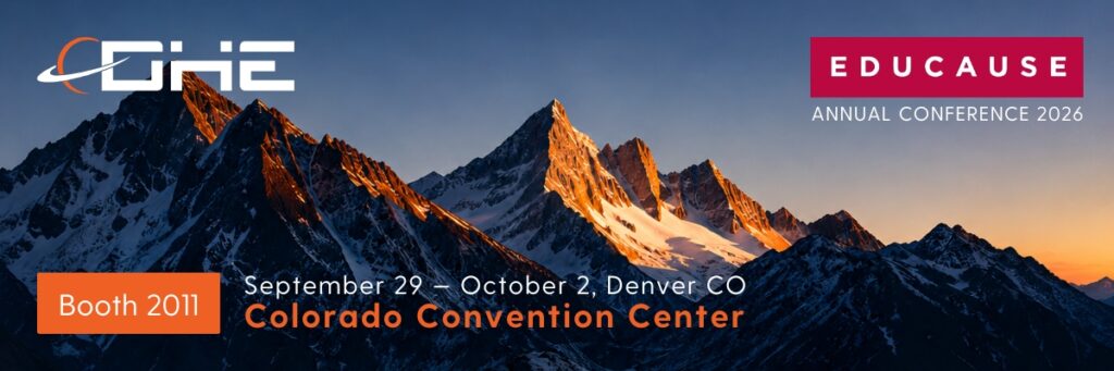 DHE Computer Systems at the EDUCAUSE Annual Conference 2026, Booth 2011, September 29 to October 2 at the Colorado Convention Center in Denver